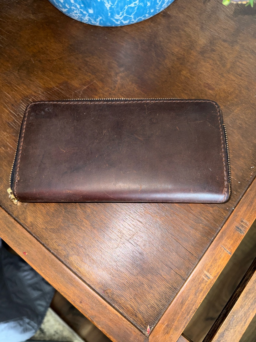 Portland Leather zip wallet